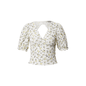 Miss Selfridge Bluză alb / negru / galben imagine
