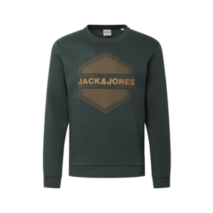 JACK & JONES Bluză de molton 'Sweatshirt 'INDEPENDENT' verde închis / auriu imagine
