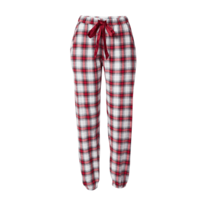 Hunkemöller Pantaloni de pijama roşu închis / alb / negru imagine