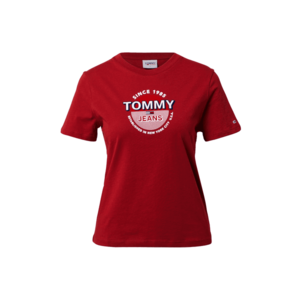 Tommy Jeans Tricou roșu / alb / navy / roz imagine