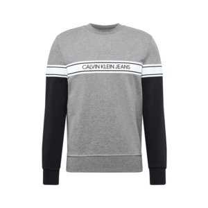 Calvin Klein Jeans Bluză de molton gri / negru / alb imagine