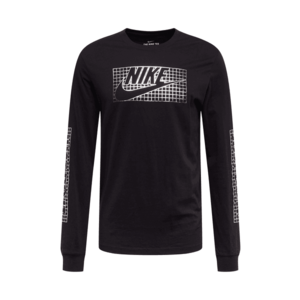 Nike Sportswear Bluză de molton 'BLACK' negru / alb imagine
