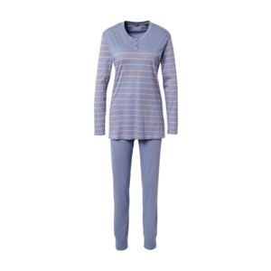 SCHIESSER Pijama albastru fum / roz imagine