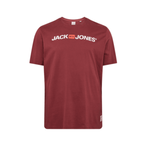 Jack & Jones Plus Tricou 'HISTORY' roșu vin / alb / roșu orange imagine