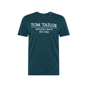 TOM TAILOR Tricou smarald / alb imagine