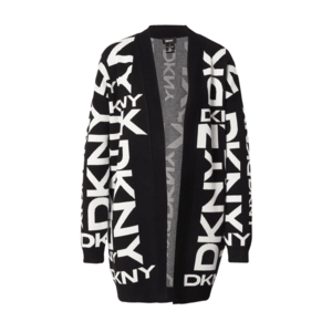DKNY Geacă tricotată alb / negru imagine