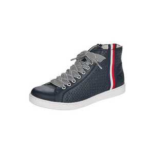 RIEKER Sneaker înalt albastru închis / alb / roșu imagine