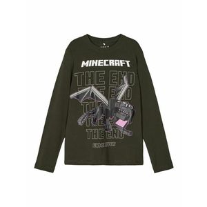 NAME IT Tricou 'Minecraft' gri metalic / roz deschis / kaki / gri închis / alb imagine