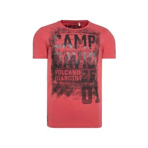 CAMP DAVID Tricou roșu pastel / negru imagine