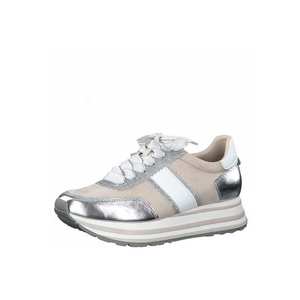 TAMARIS Sneaker low alb / argintiu / nud imagine