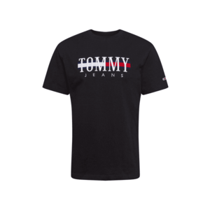 Tommy Jeans Tricou negru / alb / roșu / marine imagine