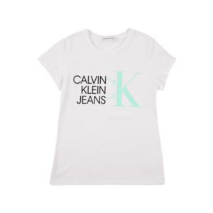 Calvin Klein Jeans Tricou alb / negru / mentă imagine
