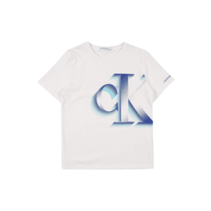 Calvin Klein Jeans Tricou alb / albastru royal / albastru deschis imagine