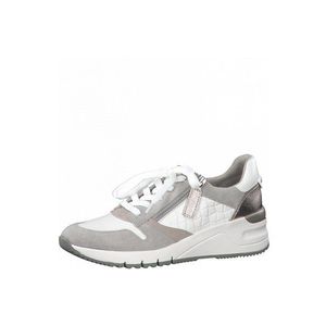 TAMARIS Sneaker low alb / gri / gri taupe / argintiu imagine