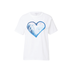 Miss Selfridge Petite Tricou 'CALIFORNIA HEART' alb / azuriu / albastru marin imagine