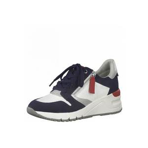 TAMARIS Sneaker low alb / navy / roșu / argintiu imagine