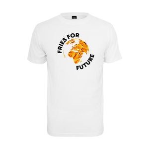 Mister Tee Tricou 'Fries For Future' alb / negru / portocaliu imagine