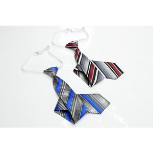 2 cravate legate - maro-gri + albastru-gri imagine