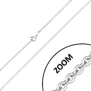 Lanț din argint 925 - zale unite perpendicular, cercuri plate, 1, 3 mm imagine