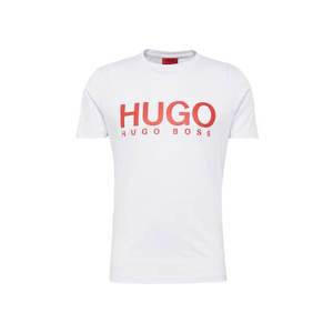 HUGO Tricou 'Dolive 10182493 01' roșu / alb imagine