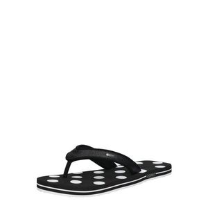 ESPRIT Flip-flops 'Glitter Satin' negru / alb imagine