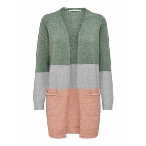 ONLY Geacă tricotată roz / gri / verde imagine