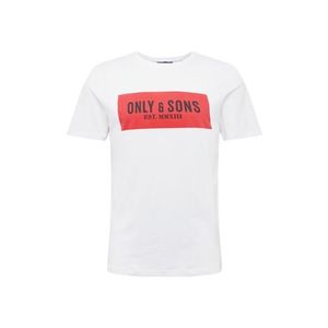 Only & Sons Tricou 'ONSNORMIE' alb / roșu imagine