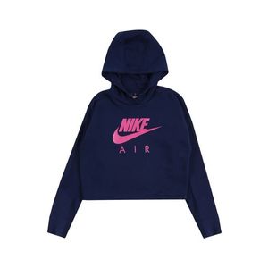 Nike Sportswear Bluză de molton 'AIR CROP' navy / roz imagine