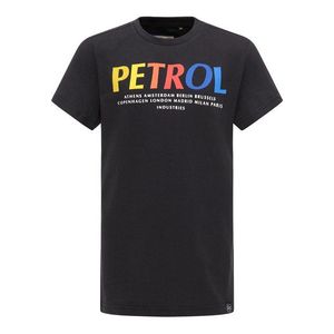 Petrol Industries Tricou negru / galben / alb / albastru / portocaliu somon imagine