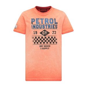 Petrol Industries Tricou portocaliu caisă / albastru / negru imagine