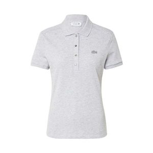 LACOSTE Tricou 'CHEMISE COL BORD-COTES MA' gri argintiu / gri închis imagine