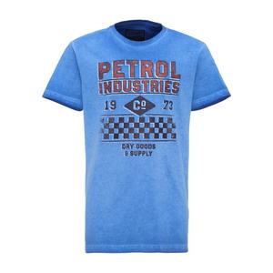 Petrol Industries Tricou albastru / albastru închis / roșu pastel imagine