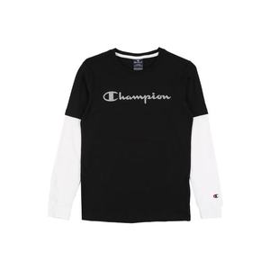 Champion Authentic Athletic Apparel Tricou 'Long Sleeve Crewneck' negru imagine