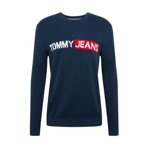 Tommy Jeans Pulover roșu / navy / alb imagine
