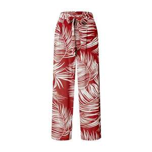 ONLY Pantaloni 'Augustina' alb natural / roșu ruginiu imagine