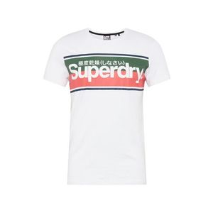 Superdry Tricou alb / albastru închis / roșu / verde imagine