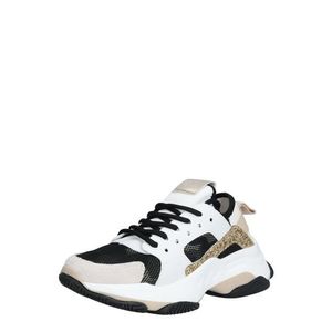 STEVE MADDEN Sneaker low 'Ajax' negru / alb / offwhite / auriu imagine