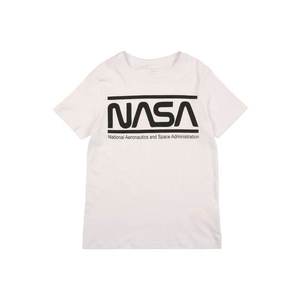 NAME IT Tricou 'NASA LUCAS' alb / negru imagine