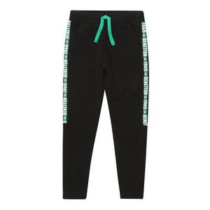 UNITED COLORS OF BENETTON Pantaloni negru / alb / verde deschis imagine