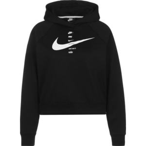 Nike Sportswear Bluză de molton 'Swoosh' alb / negru imagine