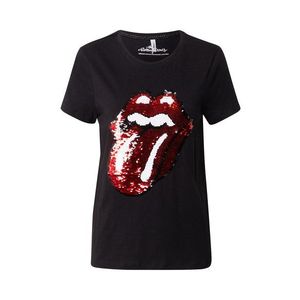 ONLY Tricou 'Rolling Stones' negru / roșu / alb imagine