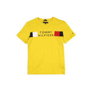 TOMMY HILFIGER Tricou galben / negru / alb / roșu imagine