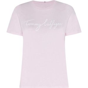 TOMMY HILFIGER Tricou roz / alb imagine