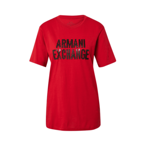 ARMANI EXCHANGE Tricou '6 HYTMA' negru / roșu imagine