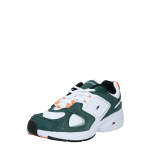 Tommy Jeans Sneaker low 'Heritage' verde închis / alb / portocaliu / negru / gri imagine