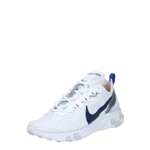 Nike Sportswear Sneaker low 'React Element 55' albastru / alb / gri deschis / albastru închis / argintiu imagine