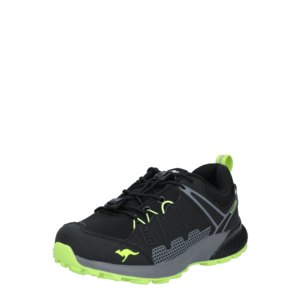 KangaROOS Sneaker 'K-Surve' negru / verde neon / gri amestecat imagine