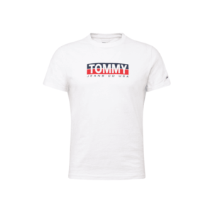 Tommy Jeans Tricou alb / navy / roșu imagine