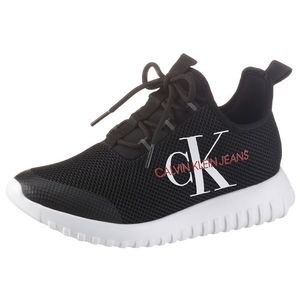 Calvin Klein Jeans Sneaker low 'Rosilee' negru / alb / roșu cireș imagine