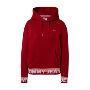 Tommy Jeans Bluză de molton roșu sânge / alb / roz imagine